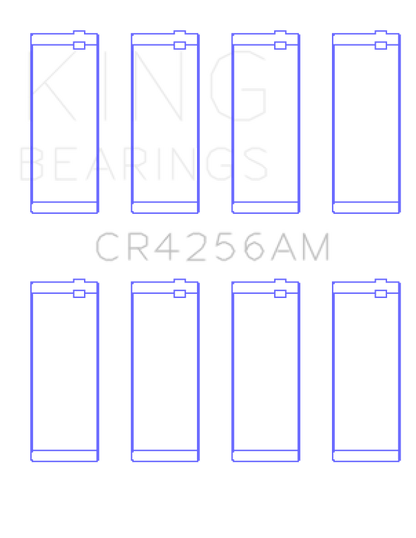 King Engine Bearings King Chrysler 148/148 Turbo DOHC 16V / Jeep 148 DOHC 16V (Size STD) Rod Bearing Set CR4256AM CR4256AM Photo - Primary