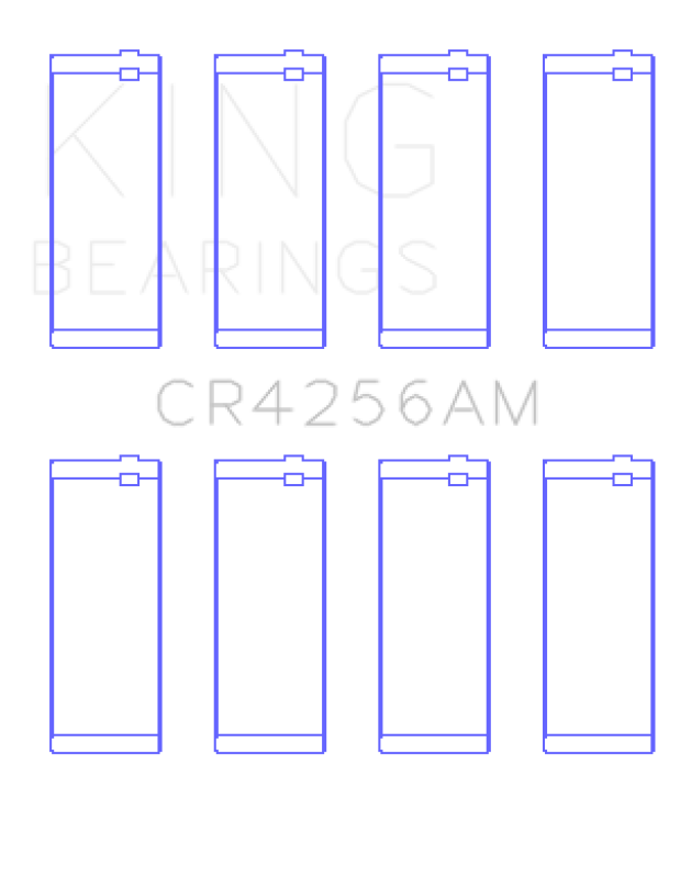 King Engine Bearings King Chrysler 148/148 Turbo DOHC 16V / Jeep 148 DOHC 16V (Size +0.75) Rod Bearing Set CR4256AM0.75 CR4256AM0.75 Photo - Primary