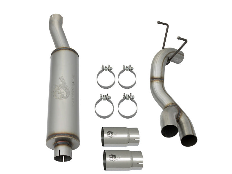 aFe Rebel Series 3-1/2in Stainless Steel Cat-Back Exhaust System 49-42057-P Photo - Unmounted