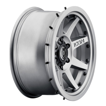 ICON Rebound Pro 17x8.5 5x5 -6mm Offset 4.5in BS 71.5mm Bore Titanium Wheel 21817857345TT 21817857345TT Photo - Unmounted