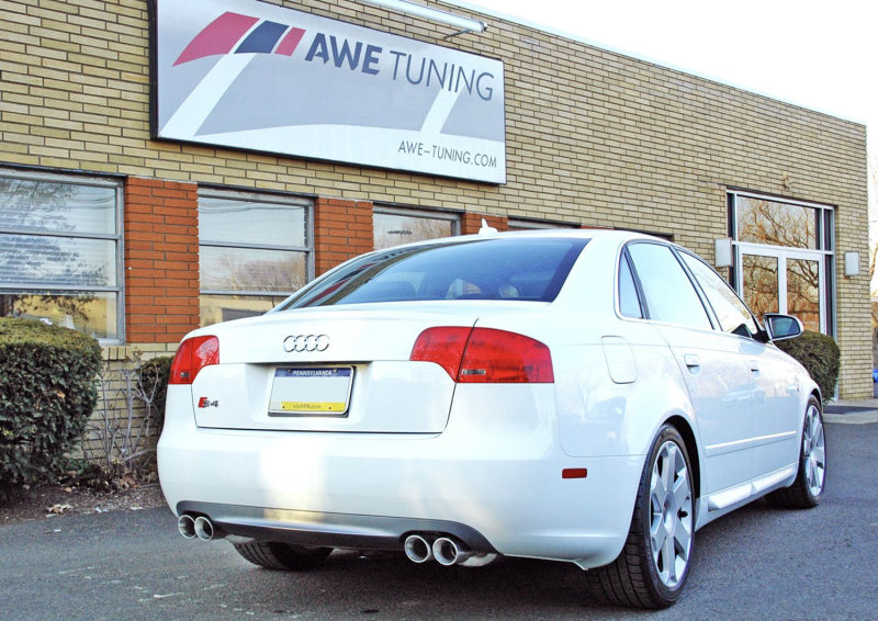 AWE Tuning Audi B7 S4 Touring Edition Exhaust - Polished Silver Tips 3015-42014 3015-42014 Photo - Mounted