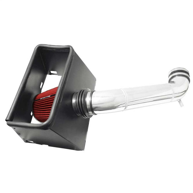 Spectre 03-08 Dodge RAM 1500/2500 V8-4.7/5.7L F/I Air Intake Kit - Clear Anodized w/Red Filter 9932 9932 Photo - Primary