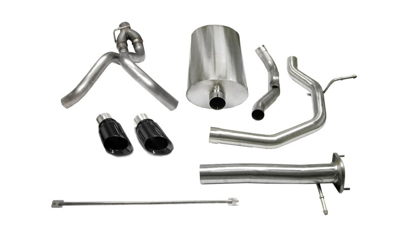 Corsa 03-06 Chevrolet SSR 5.3L V8 3in Cat-Back Dual Rear w Single 4in Black Pro-Series Tips 14254BLK 14254BLK Photo - Primary