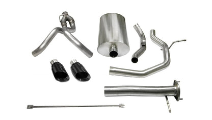 Corsa 03-06 Chevrolet SSR 5.3L V8 3in Cat-Back Dual Rear w Single 4in Black Pro-Series Tips 14254BLK 14254BLK Photo - Primary