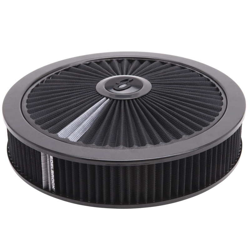 Edelbrock Air Cleaner, Pro-Flo High-Flow Series, Round, Filtered Top, Black Clot 43662 Photo - Primary