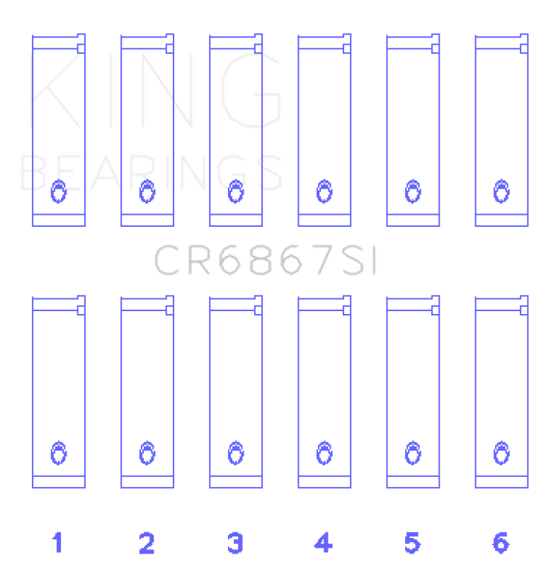 King Engine Bearings Chrysler 215 Cid/241 Cid 24V (Size +0.75mm) Connecting Rod Bearing Set CR6867SI0.75 CR6867SI0.75 Photo - Primary