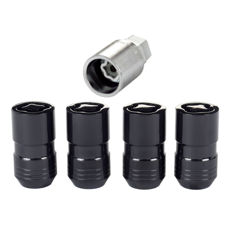 McGard Wheel Lock Nut Set - 4pk. (Cone Seat) M14X1.5 / 21mm & 22mm Dual Hex / 1.639in. L - Black 24216 24216 Photo - out of package