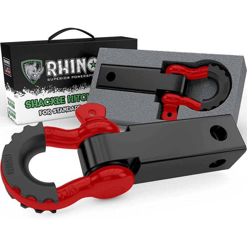 Rhino USA Shackle Hitch Receiver W/ D-Ring (Red) RG-HTHITCH2-RED RG-HTHITCH2-RED Photo - Primary