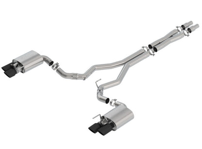 Borla 2018 Ford Mustang GT 5.0L AT/MT 3in ATAK Catback Exhaust Black Chrome Tips w/ Valves 140743BC 140743BC Photo - Primary