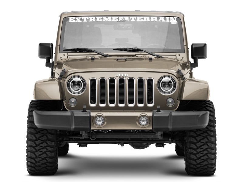 Raxiom 97-18 Jeep Wrangler TJ/JK Axial 7-Inch LED Headlights w/RGB Halo- Blk Hsng (Clear Lens) J142665 J142665 Photo - Close Up