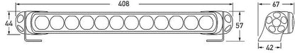 Hella Led Light Bar 350 / 14in Driving Beam - Clear 958040071 958040071 Technical Drawing