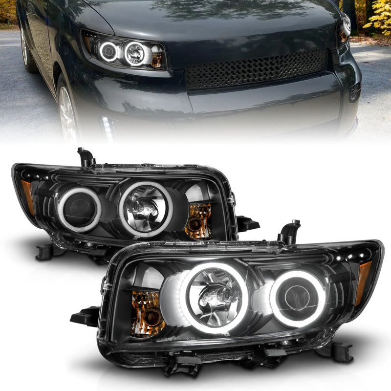Anzo 2008-2010 Scion Xb Projector Headlights w/ Halo Black 121280 Photo - Primary