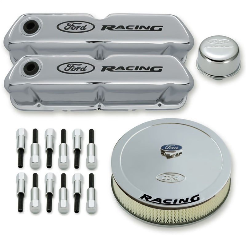 Ford Engine Dress up Kit Chrome w/Ford Racing Log FRD302-510 302-510 Photo - Primary