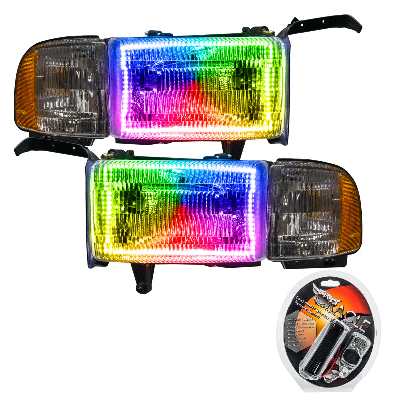 ORACLE Lighting Oracle 94-02 Dodge Ram Pre-Assembled Halo Headlights - ColorSHIFT 8167-330 8167-330 Photo - Primary