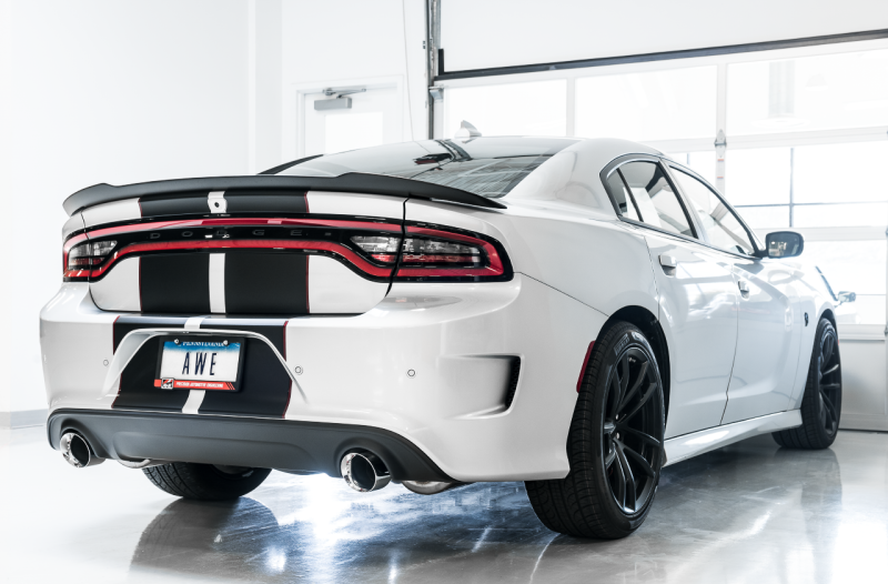 AWE Tuning 2017+ Dodge Charger 5.7L Touring Edition Exhaust - Non-Resonated - Chrome Silver Tips 3020-32060 3020-32060 Photo - Mounted
