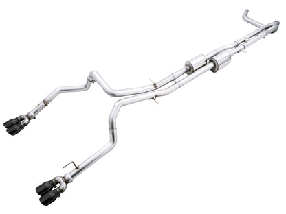 AWE Tuning 4th Gen GM 1500 6.2L 0FG Catback Split Rear Exit (w/ Bumper Cutouts) - Quad Diamond Tips 3015-43204 3015-43204 Photo - Primary