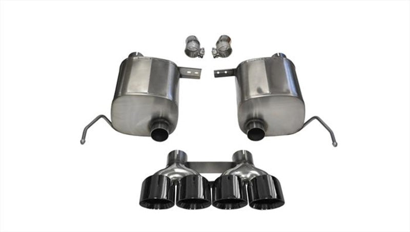 Corsa Performance 2014 Chevy Corvette C7 Coupe 6.2L V8 AT/MT 2.75" Valve-Back Dual Rear 14762BLK Photo - Primary
