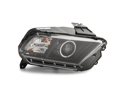 Raxiom 13-14 Ford Mustang LED Halo Projector Headlights- Black Housing (Clear Lens) 408997 408997 Photo - Close Up