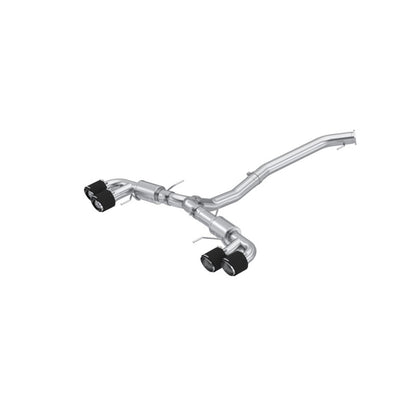 MBRP 2009-2023 Nissan GTR 3.8L Stainless Steel 3.5in Cat-Back, Dual Split Rear Quad Carbon Tips S44073CF S44073CF Photo - Primary