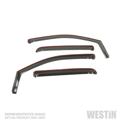 Westin 17-19 Hyundai Elantra In Channel Wind Deflector 4pc - Smoke 72-43489 72-43489 Photo - Primary
