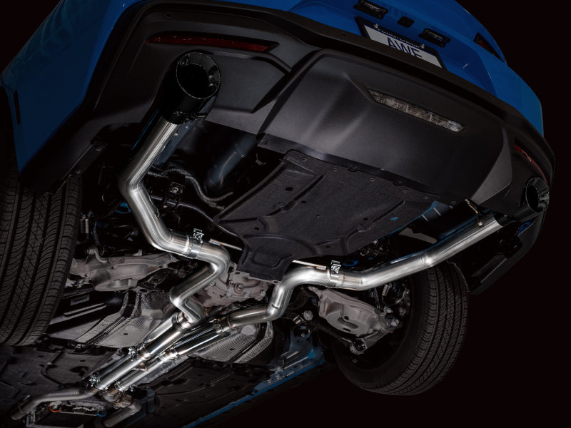 AWE Tuning AWE 2024 Ford Mustang GT Fastback S650 RWD Track Edition Catback Exhaust w/ Dual Diamond Black Tips 3020-33650 3020-33650 Photo - Mounted