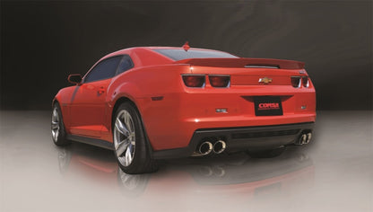 Corsa Performance 12-13 Chevrolet Camaro Coupe ZL1 6.2L V8 Polished Sport Cat-Back + XO 14971 Photo - Mounted