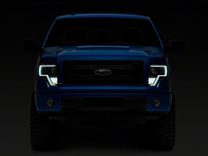 Raxiom 09-14 Ford F-150 Axial G4 Light Bar Switchback Projector Headlights- Blk Housing (Clear Lens) T546755 T546755 Photo - Close Up