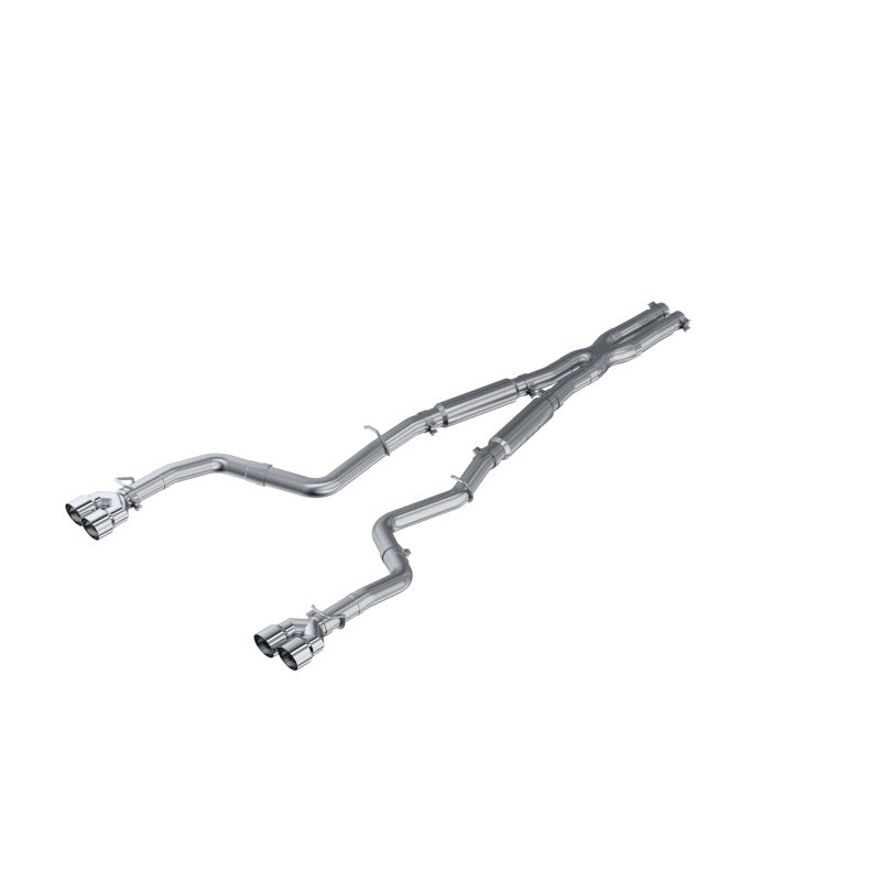MBRP 15-16 Dodge Challenger RT 5.7L Aluminized Steel 3in Dual Rear Cat-back Quad Tips - Street S7115AL S7115AL Photo - Primary