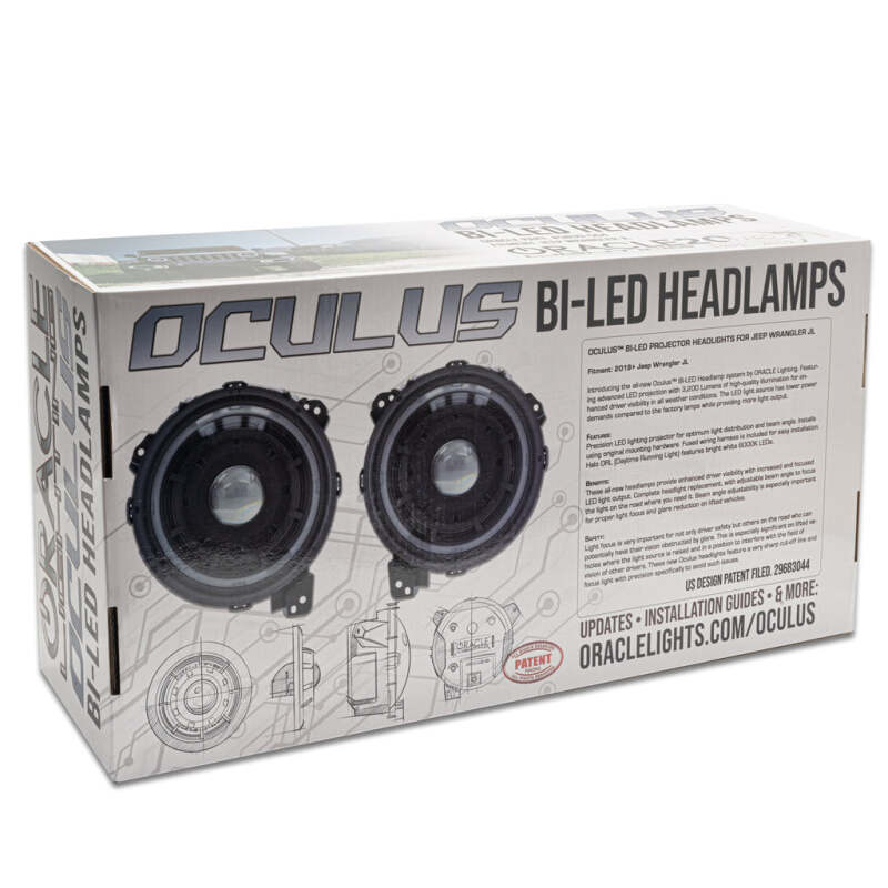 ORACLE Lighting Oracle Oculus Bi-LED Projector Headlights for Jeep JL/Gladiator JT - Satin Silver - 5500K 5839-504-PSC 5839-504-PSC User 1
