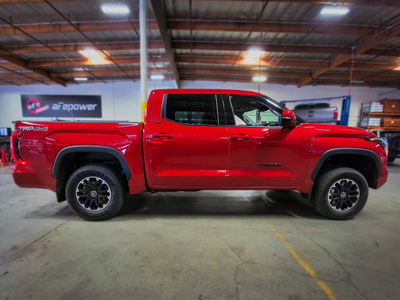 aFe CONTROL 1.875 IN Leveling Kit 22-23 Toyota Tundra - Red 416-72T005-R 416-72T005-R Photo - Mounted