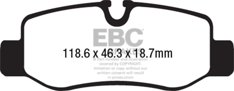 EBC 16+ Mercedes-Benz Commercial Metris Van Ultimax Rear Brake Pads UD1893 UD1893 Photo - Primary