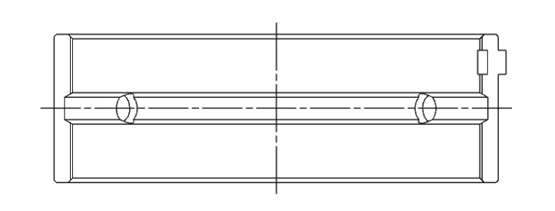 ACL Honda F20C/F22C Standard Size High Performance w/ Extra Oil Clearance Main Bearing Set 5M1913HX-STD 5M1913HX-STD Technical Drawing