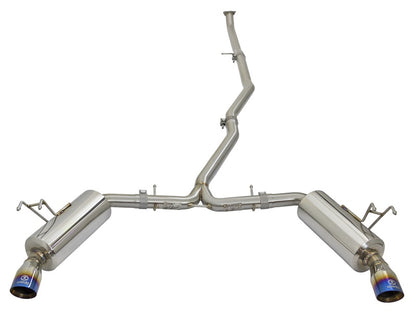 aFe Takeda 2-1/4 to 2-1/2in 304 Stainless Steel Cat-Back Exhaust w/Anodize 49-36615-L Photo - Unmounted