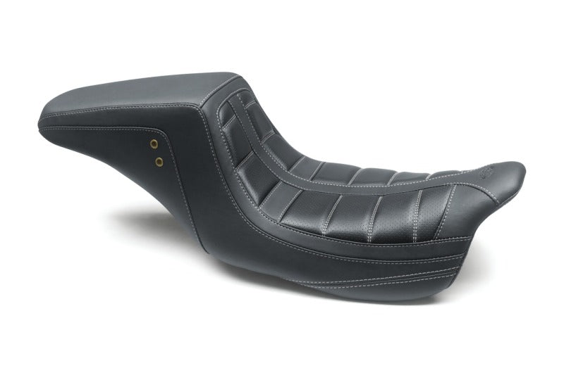 Mustang Motorcycle Mustang 08-21 HD Electra Glide,Rd Glide,Rd King,St Glide Squareback 1PC Seat - Black w/Gry Stitching 75239GM 75239GM User 1