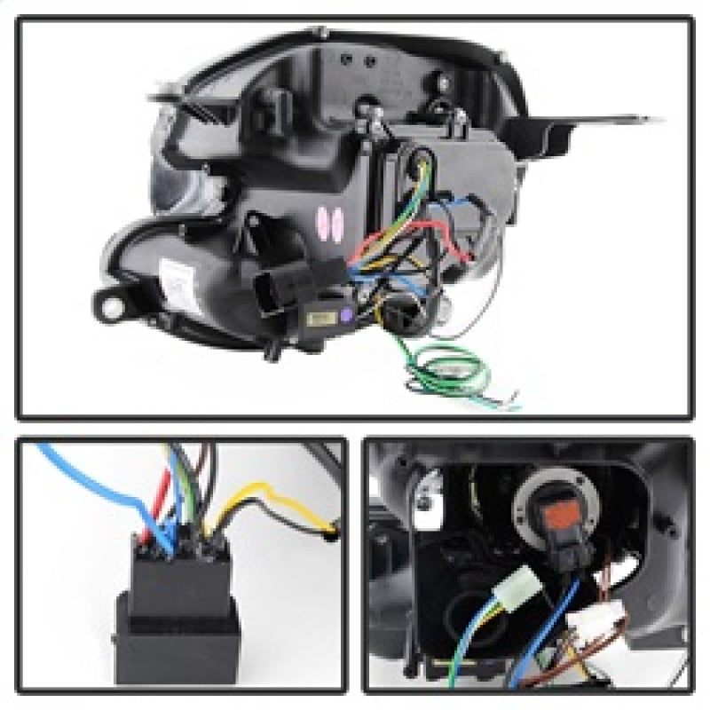 Spyder Mini Cooper 2007-2012 Projector Headlights Halogen Model Only - DRL Black PRO-YD-MC07-DRL-BK 5080608 5080608 Photo - Primary