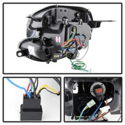 Spyder Mini Cooper 2007-2012 Projector Headlights Halogen Model Only - DRL Black PRO-YD-MC07-DRL-BK 5080608 5080608 Photo - Primary