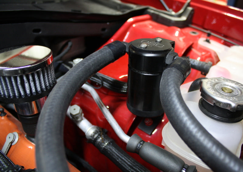 J&L 15-17 Dodge Hellcat 6.2L Hemi Driver Side Oil Separator 3.0 - Black Anodized 3060D-B 3060D-B Photo - Primary