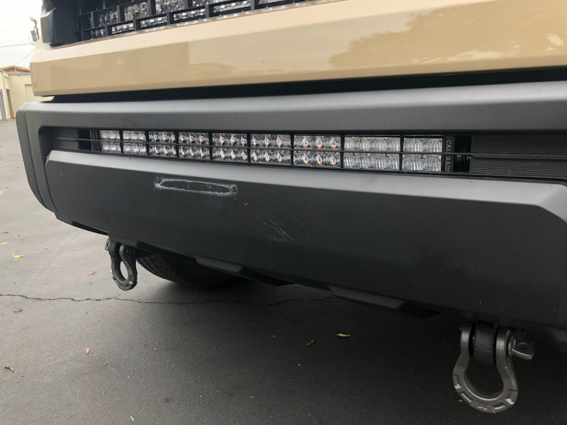 Cali Raised LED Cali Raised 14-21 Toyota Tundra 32In Lower Bumper Hidden Light Bar Kit - Blue Backlight Small CR2563 CR2563 Photo - Primary