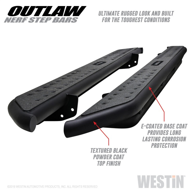 Westin 15-20 Ford F-150 SuperCab / 17-20 F-250/350 SuperCab Outlaw Nerf Step Bars - Textured Black 58-53935 58-53935 Photo - Primary