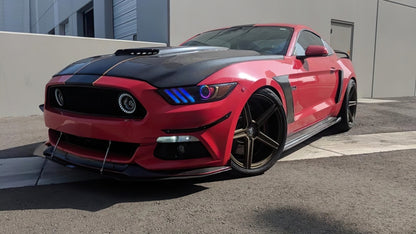 ORACLE Lighting Oracle 15-17 Ford Mustang Dynamic RGB+A Pre-Assembled Headlights - Black Edition - ColorSHIFT 8199-332 8199-332 Photo - lifestyle view