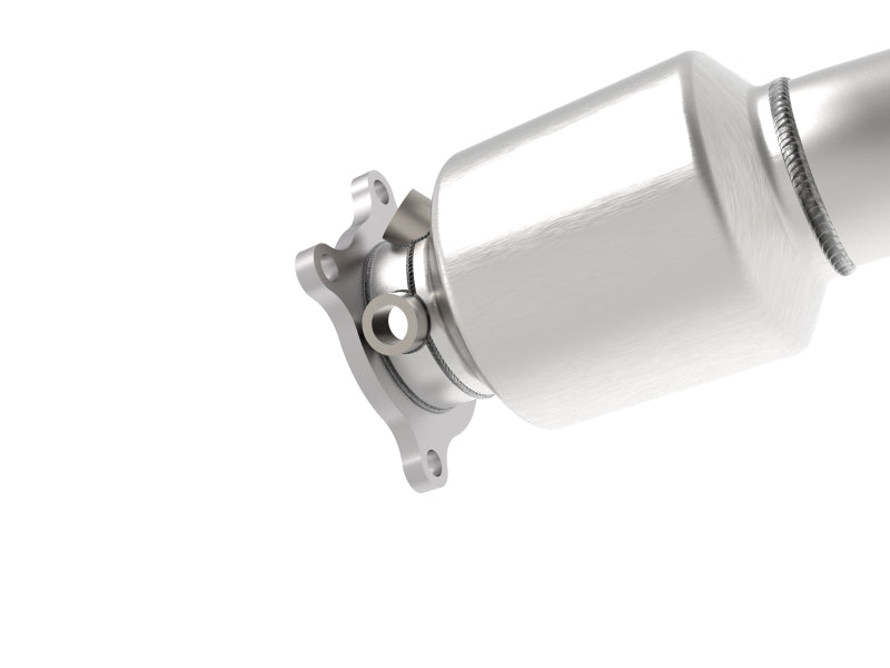 aFe 09-16 Audi A4/A5 (B8) L4-2.0L (t) Twisted Steel 3in. Downpipe - 304 Stainless w/ Cat 48-36410-YC 48-36410-YC Photo - Unmounted