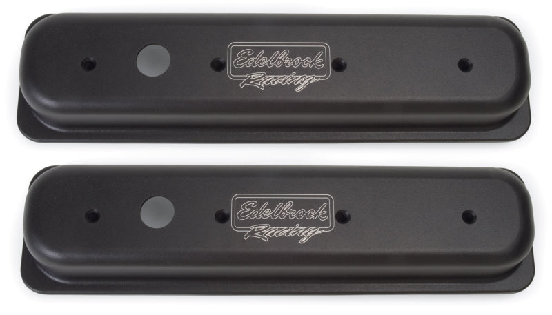 Edelbrock Valve Cover, Victor Series, Chevrolet, 1987-1995 262-400 CID V8, Black 41723 Photo - Primary