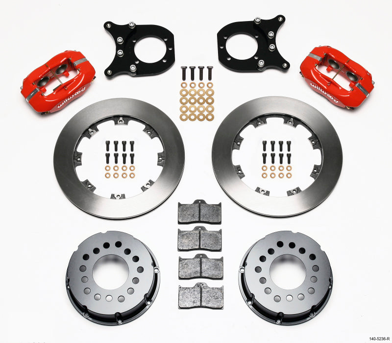 Wilwood Forged Dynalite P/S Rear Kit Red Chev 12 Bolt w/Clip Eliminator 140-5236-R 140-5236-R Photo - Primary
