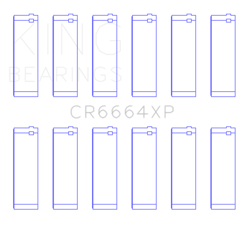 King Engine Bearings King Buick V6 (Size STDX) XP - Series Performance Rod Bearing Set CR6664XPSTDX CR6664XPSTDX Photo - Primary