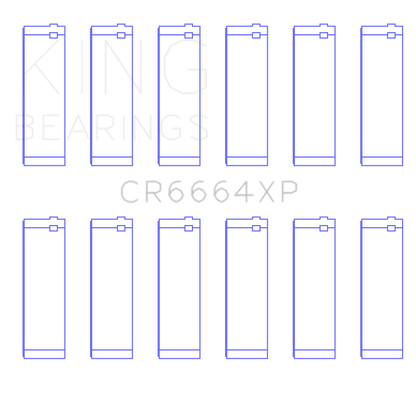 King Engine Bearings King Buick V6 (Size STDX) XP - Series Performance Rod Bearing Set CR6664XPSTDX CR6664XPSTDX Photo - Primary