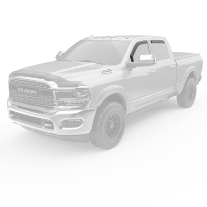 EGR 2020+ Ram HD Crew/Mega Cab In-Channel Window Visors Set of 4 - Dark Smoke 572861 572861 Photo - Mounted