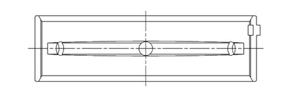 ACL Race Series Main Bearings Subaru 4 EJ20/EJ22/EJ25 Size: 0.25 5M8309H-.25 Technical Drawing