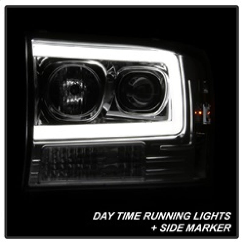 Spyder 99-04 Ford F-250 Super Duty Light Bar Projector Headlights - Chrome (PRO-YD-FF25099V2-LB-C) 5084675 5084675 Photo - Unmounted