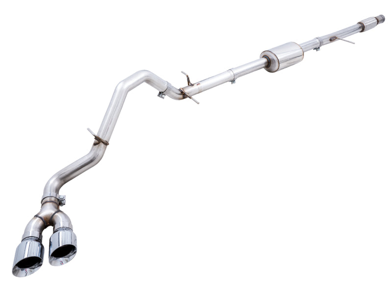AWE Tuning 4th Gen GM 1500 5.3L 0FG Catback Dual Side Exit (Flat Bumper) - Chrome Tips 3015-22207 3015-22207 Photo - Primary