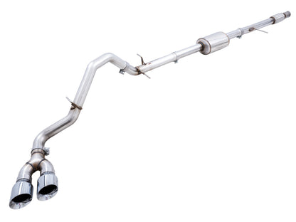 AWE Tuning 4th Gen GM 1500 5.3L 0FG Catback Dual Side Exit (Flat Bumper) - Chrome Tips 3015-22207 3015-22207 Photo - Primary
